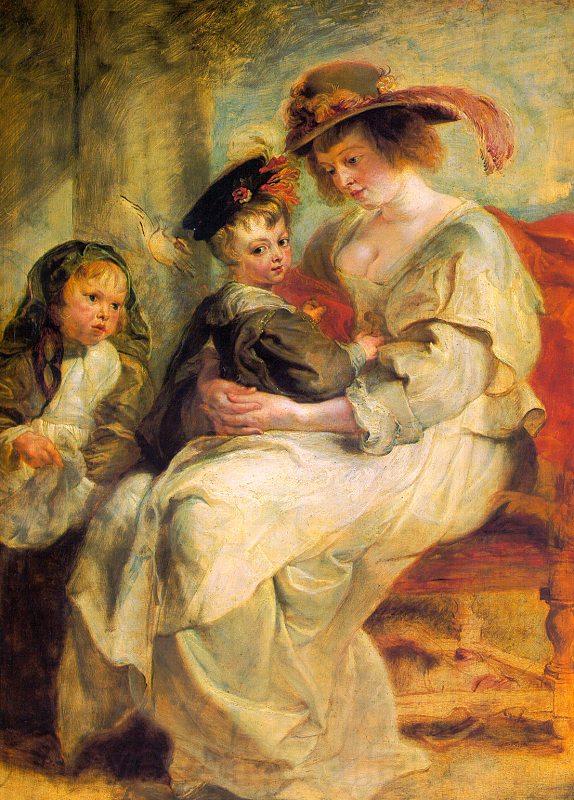 Peter Paul Rubens Helene Fourment and her Children, Claire-Jeanne and Francois Spain oil painting art
